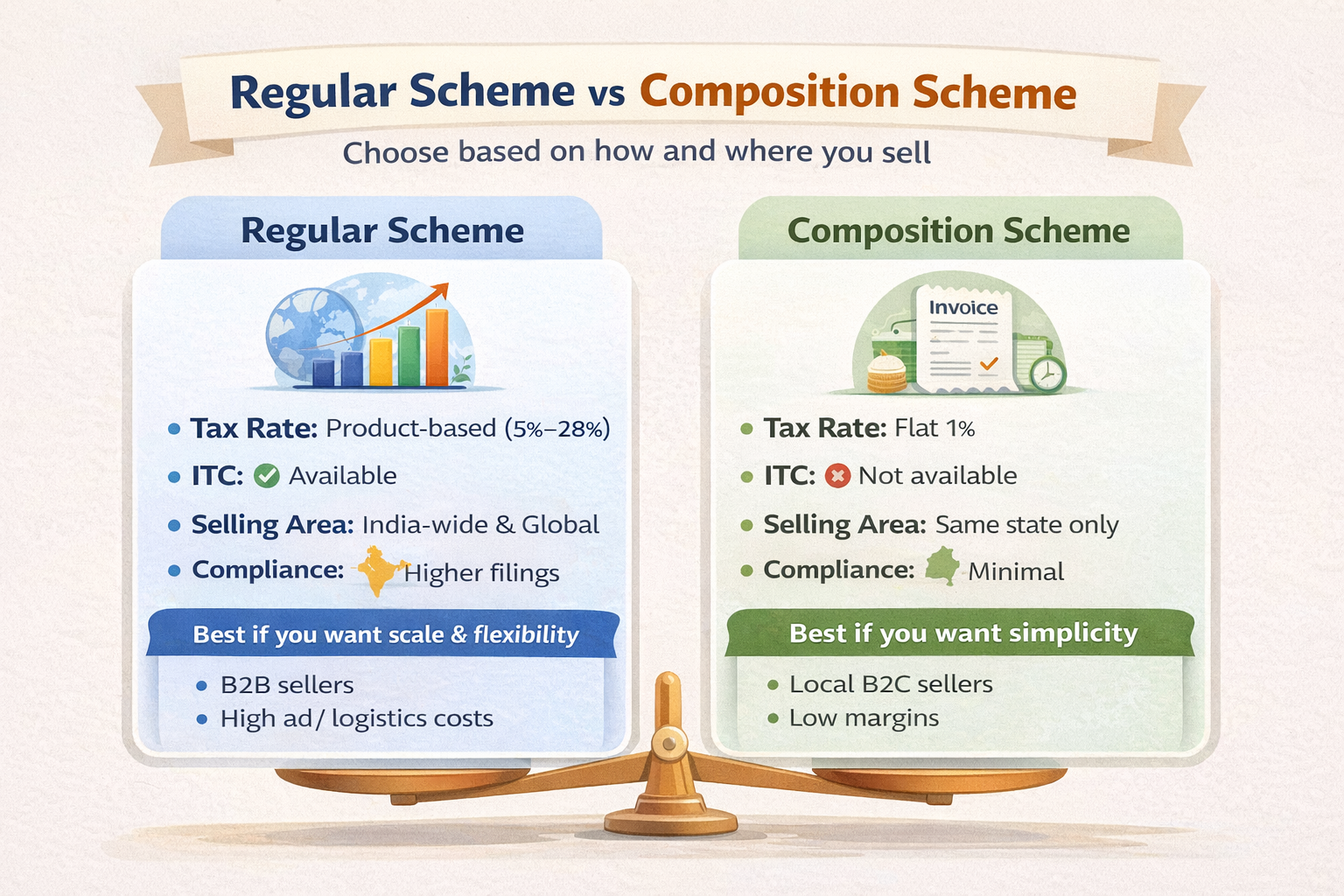 Regular vs Composition Scheme
