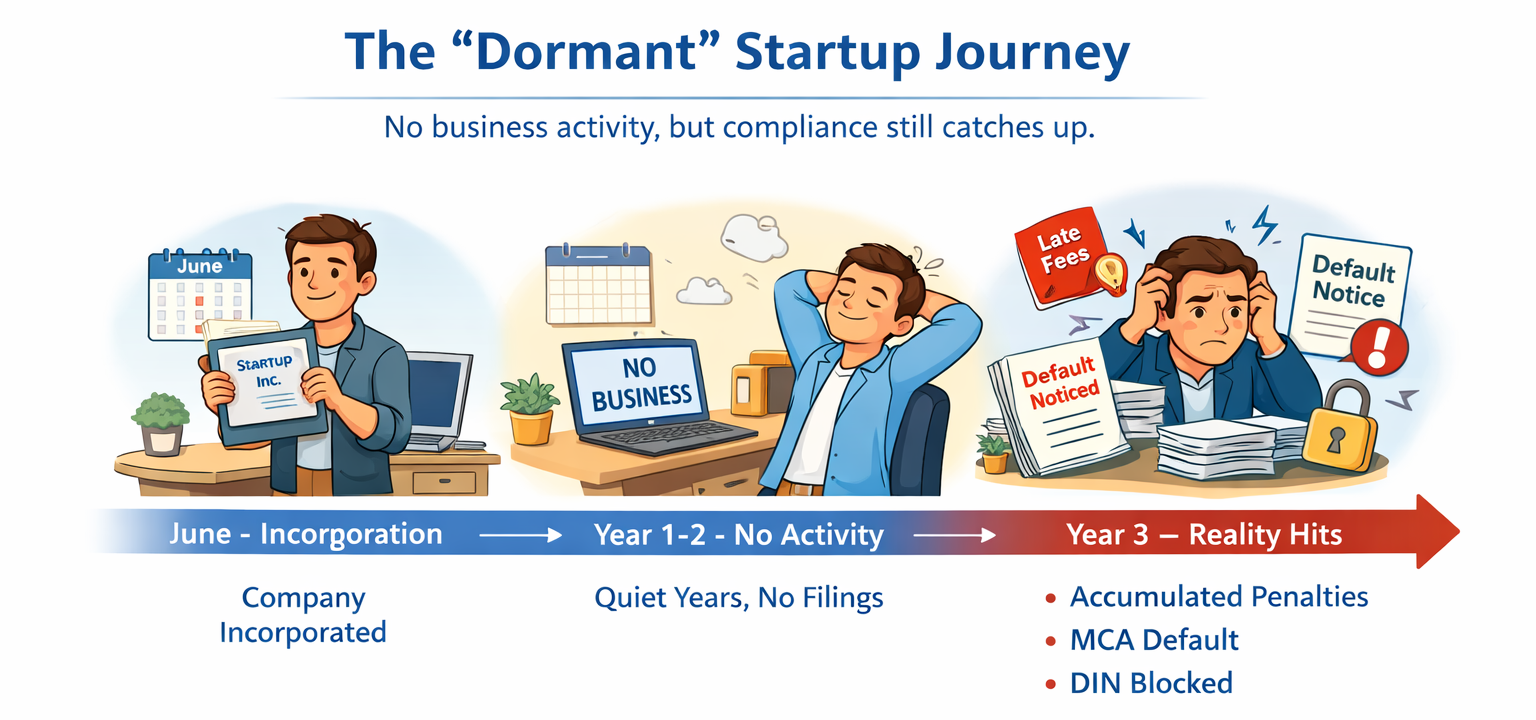 dormant startup example