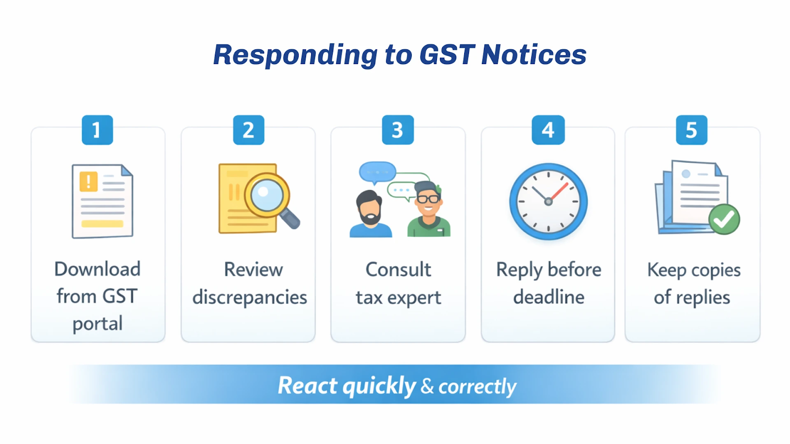 process of responding to GST notices