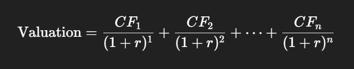 VALUATION FORMULA